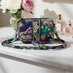 Vera Bradley All in One Crossbody Wristlet Multi Colored Quilted Wallet